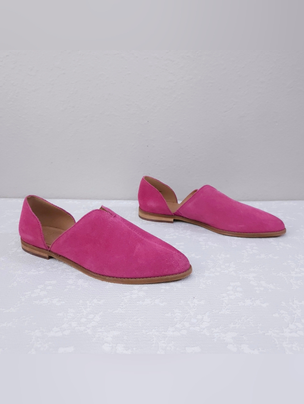 FRYE Fenn D'Orsay Pink Suede Flats US 8.5